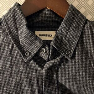 Taylor Stitch Charcoal Check Button Down Shirt 42 EUC